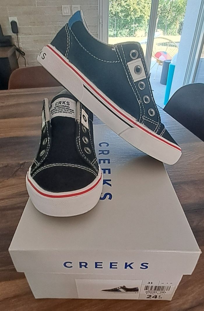 Baskets tennis noires garçons taille 31 Creeks - photo numéro 6