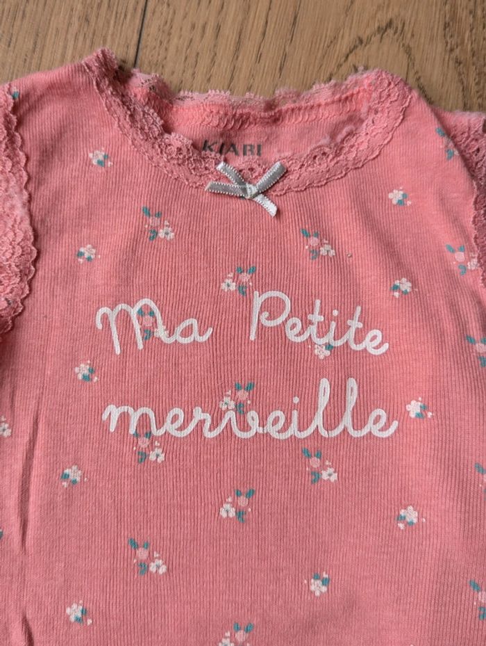 Lot de deux bodies fille taille 3 mois - photo numéro 2