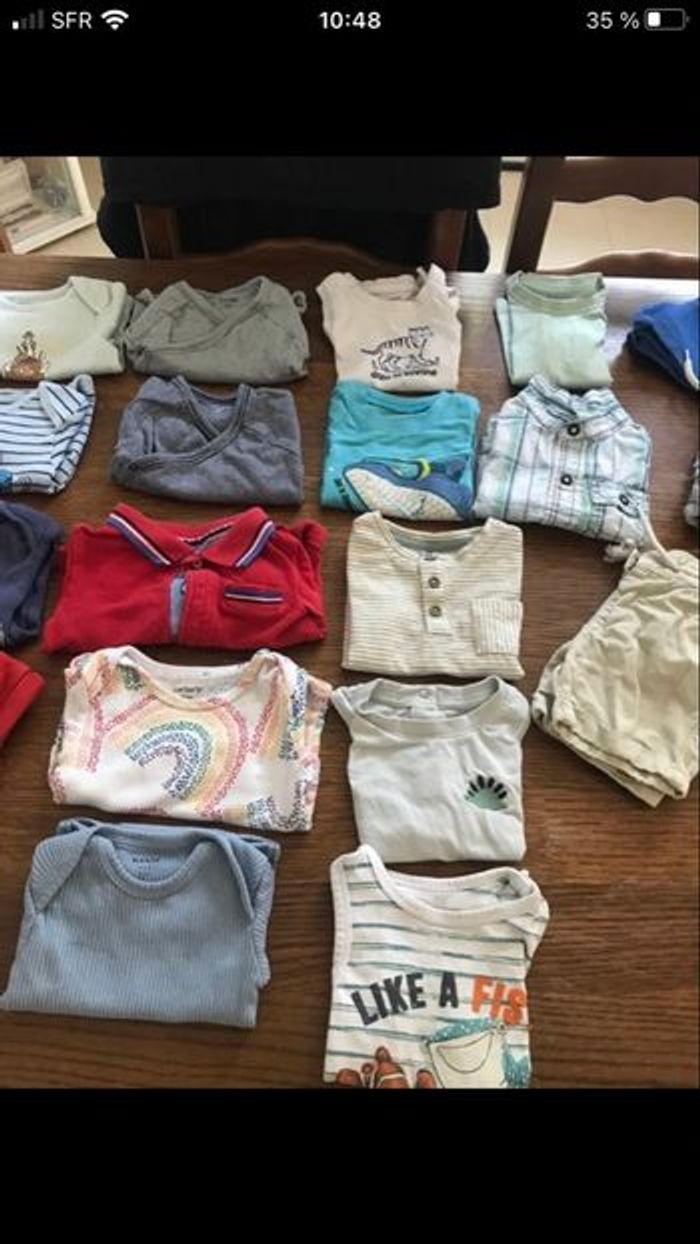 Lot vêtements été bébé garçon 6 mois - photo numéro 3