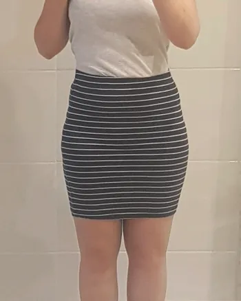 Jupe rayée bleu marine
