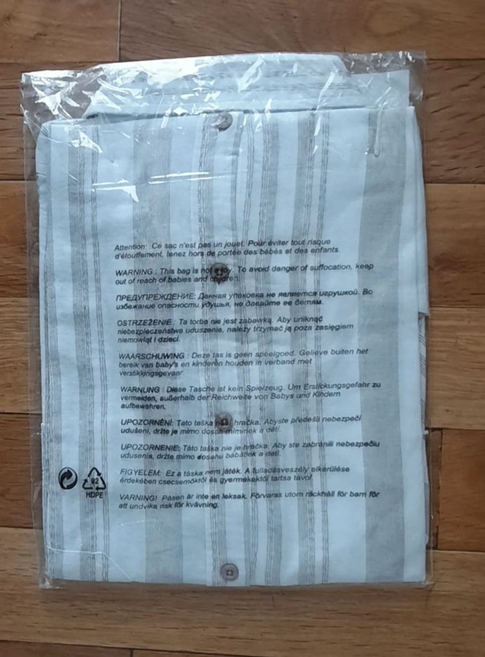 Chemisette rayée blanche et grise Neuve Taille L - photo numéro 3