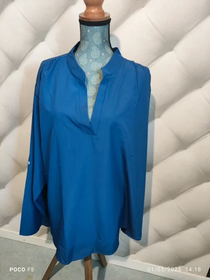 Tunique femme bleu 6 Xl / 58 manque longue et 3/4 neuve - photo numéro 7
