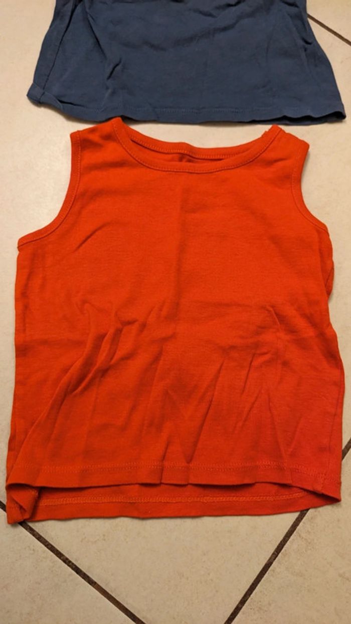 Lot t-shirt débardeur garçon 2 ans - photo numéro 2
