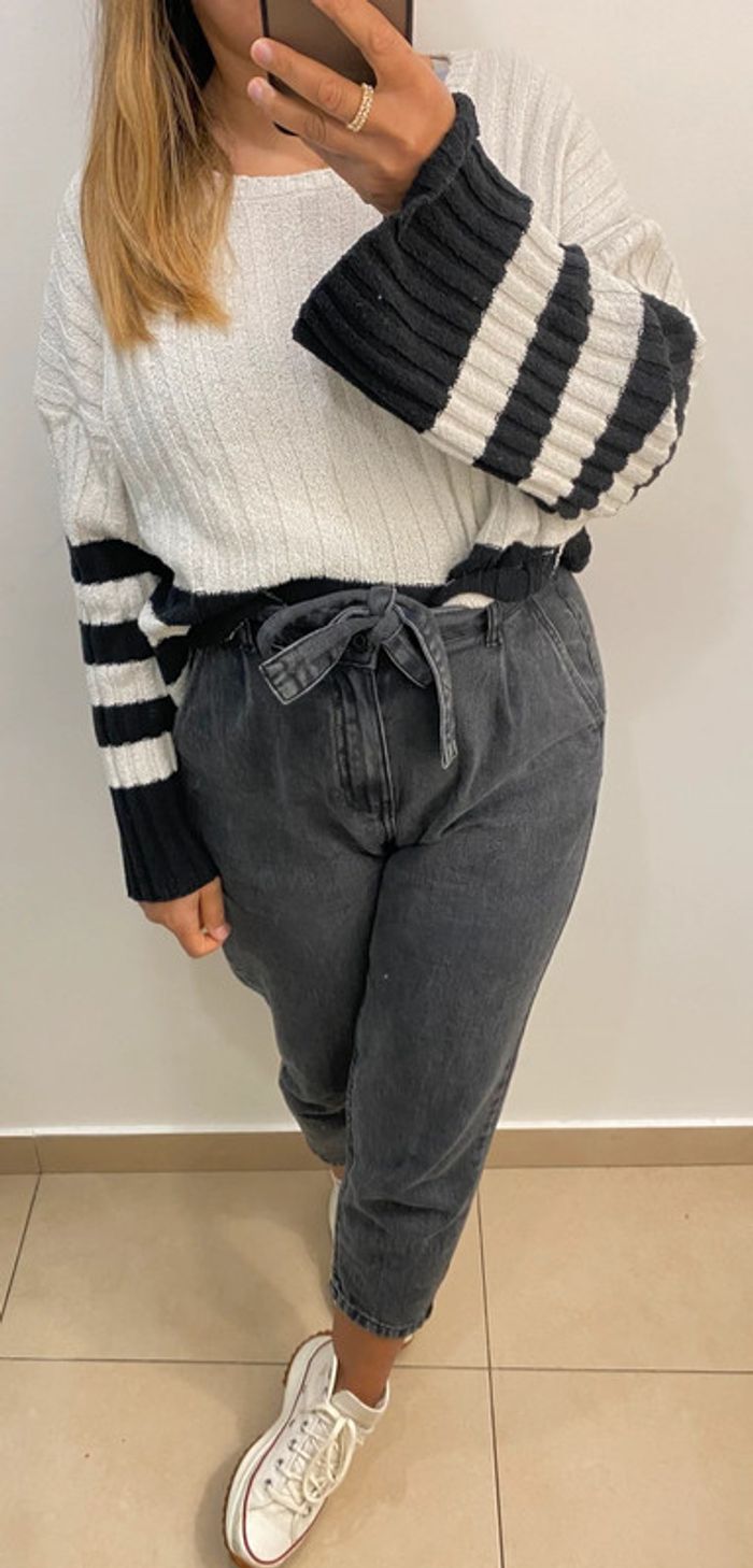 Superbe Pull Ample Bicolore Taille M Et Plus - photo numéro 3