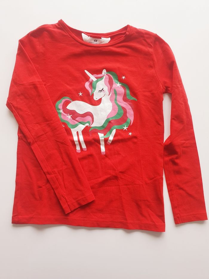 Tee-shirt rouge H&M 8 ans