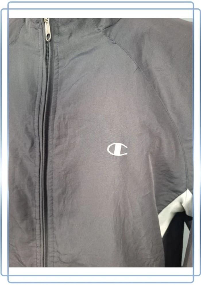veste vintage champion - anthracite homme taille L - brodé (436) - photo numéro 3