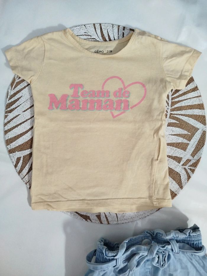 T shirt team maman 24 mois 86 cm Gémo