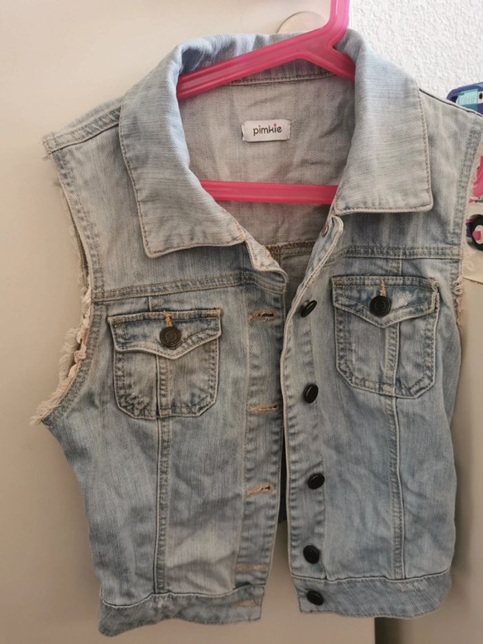 Gilet jean sans manche