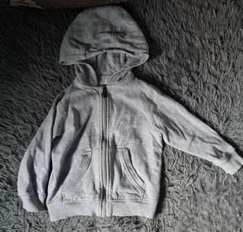 Gilet zippé à capuche gris 4ans mixte