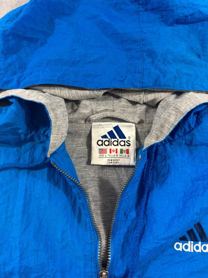 Veste à capuche 1/4 Zip Adidas Vintage y2k Taille L - photo numéro 5
