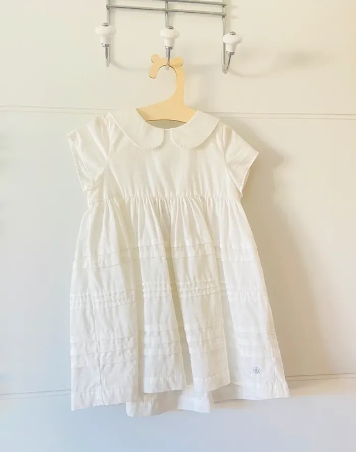 Robe blanche cérémonie Petit Bateau neuve