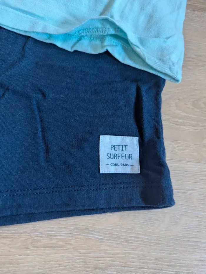 Ensemble short et t-shirt Mes petits cailloux 23 mois - photo numéro 2