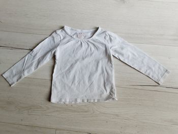 Vêtement fille tee-shirt manches longues blanc H&M 4 ans