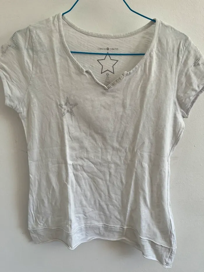 T-shirt blanc étoile