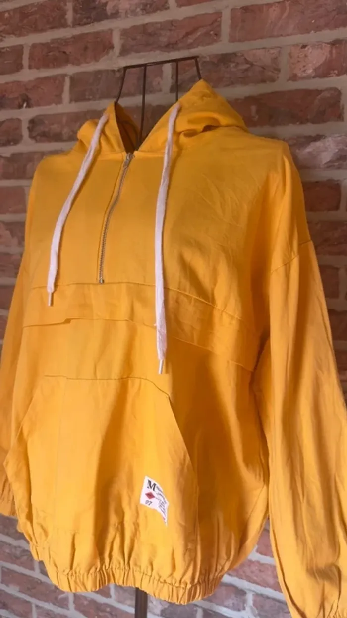 Veste zipée jaune à capuche Miss Summey S/M - photo numéro 3