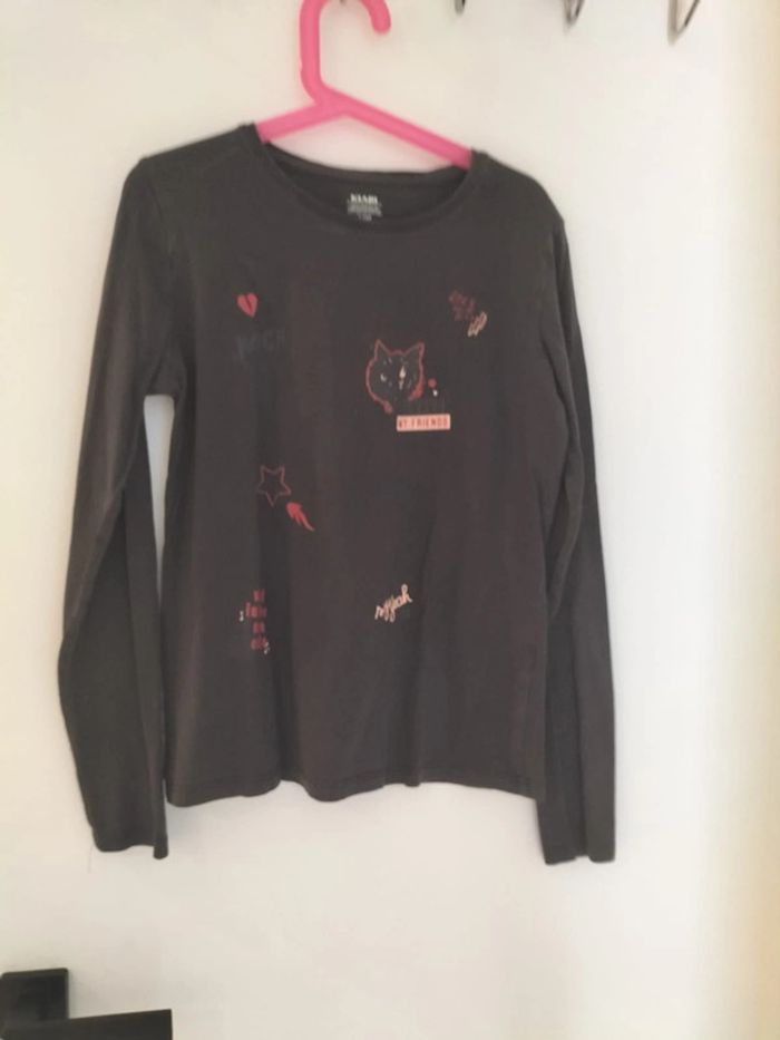 Tee shirt manches longues kiabi 12 ans tbe