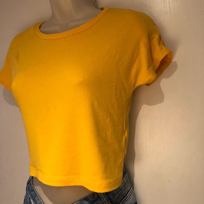 T-shirt court Zara trafaluc jaune taille S