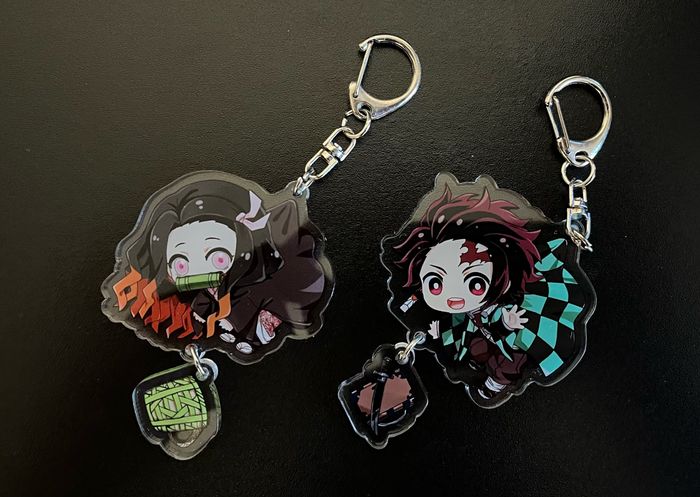 Porte clés demon slayer - Tanjiro et Nezuko - photo numéro 3