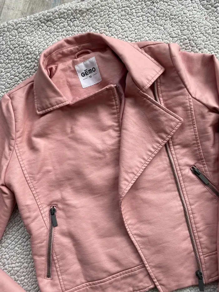 Veste cuire fille rose Gemo 12 ans - photo numéro 2