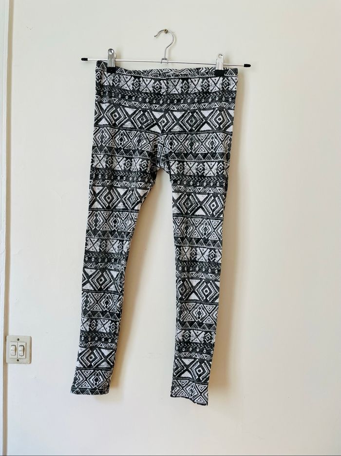Legging gris à motifs losanges taille XS/34 H&M élastique en très bon état - photo numéro 2