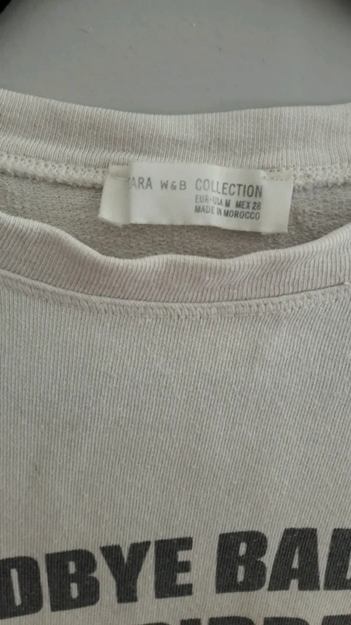Sweat H&M blanc à message - photo numéro 4