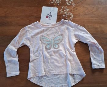 Tee-shirt manche longue rose pale _ 4 ans _ orchestra