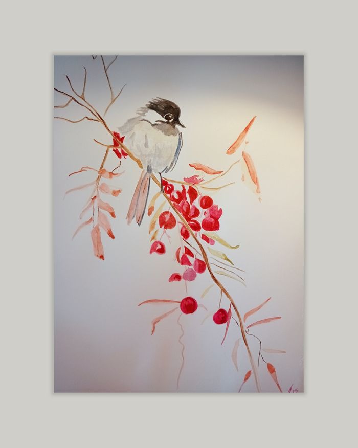 Oiseau 🐦 à l'aquarelle