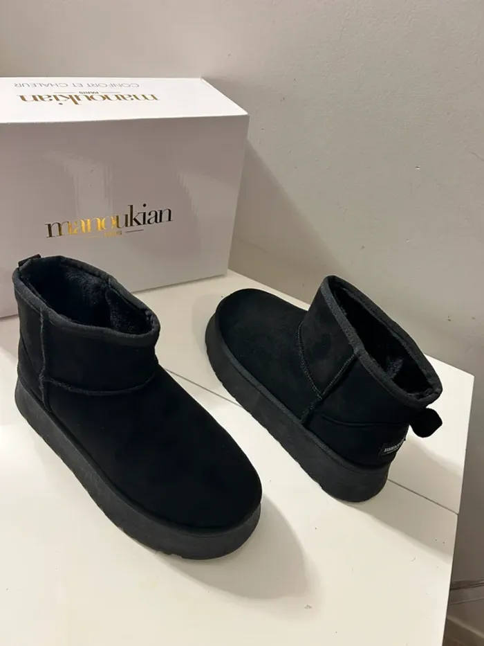 Alain Manoukian, bottes fourrées, noir pointure 37 neuf