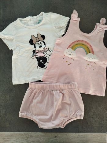 Lot de 3 vêtements été bébé fille 9 mois