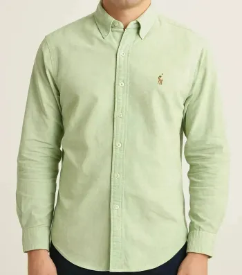 Chemise Ralph Lauren Classic Fit Vert Clair Vintage Y2K
