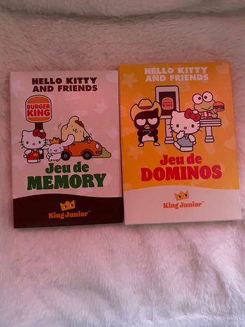 Lot de jeux Burger King hello kitty un mémory et un dominos