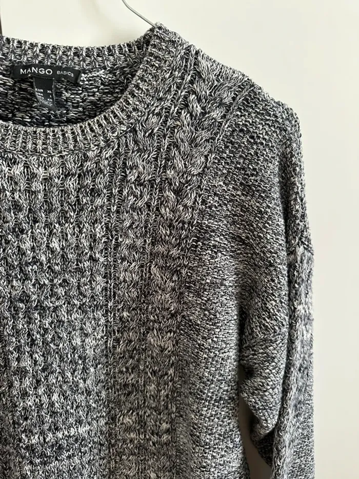 Pull Mango noir et blanc - photo numéro 4