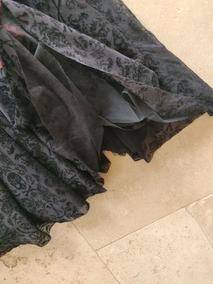 Robe de bal robe de soirée taille 14 ans à bretelles sequins et têtes de mort - photo numéro 5