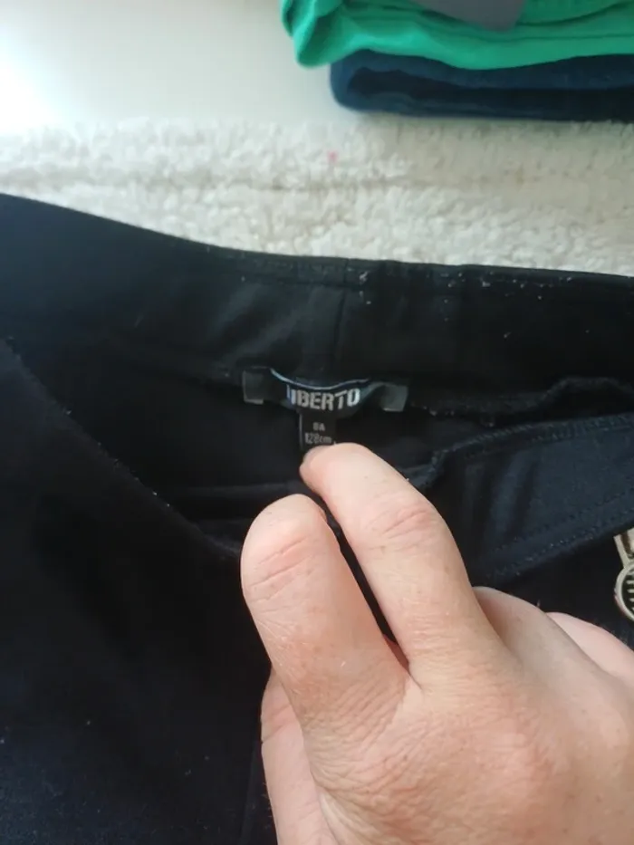 Pantalon noir fausses poches à enfiler - photo numéro 2