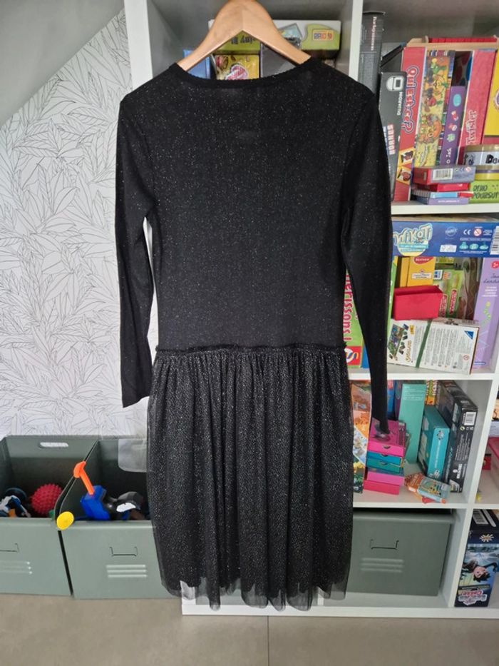 Robe longue noires paillettes Petit Bateau L neuve - photo numéro 6