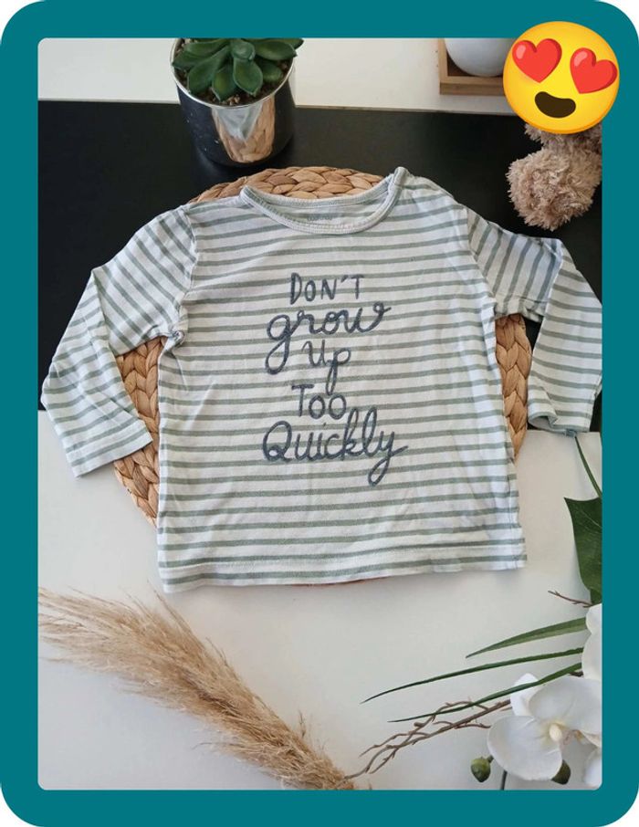 Haut à rayures Garçon Taille 18 mois🌿🦊 - photo numéro 5