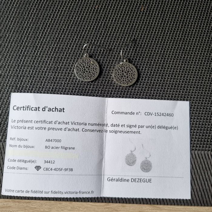 Boucles d'oreilles Victoria - photo numéro 3