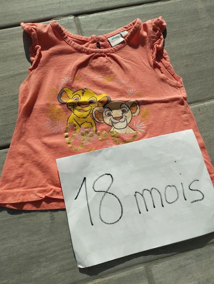 Lot n° 441 Débardeur Simba Nalla Disney Baby 18 mois