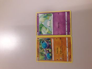 Crabagarre + Bibichut lot de 2 cartes Pokémon neuves