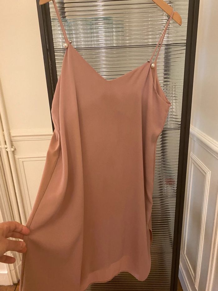 Robe à bretelles avec perles bois de rose L Zara - photo numéro 2