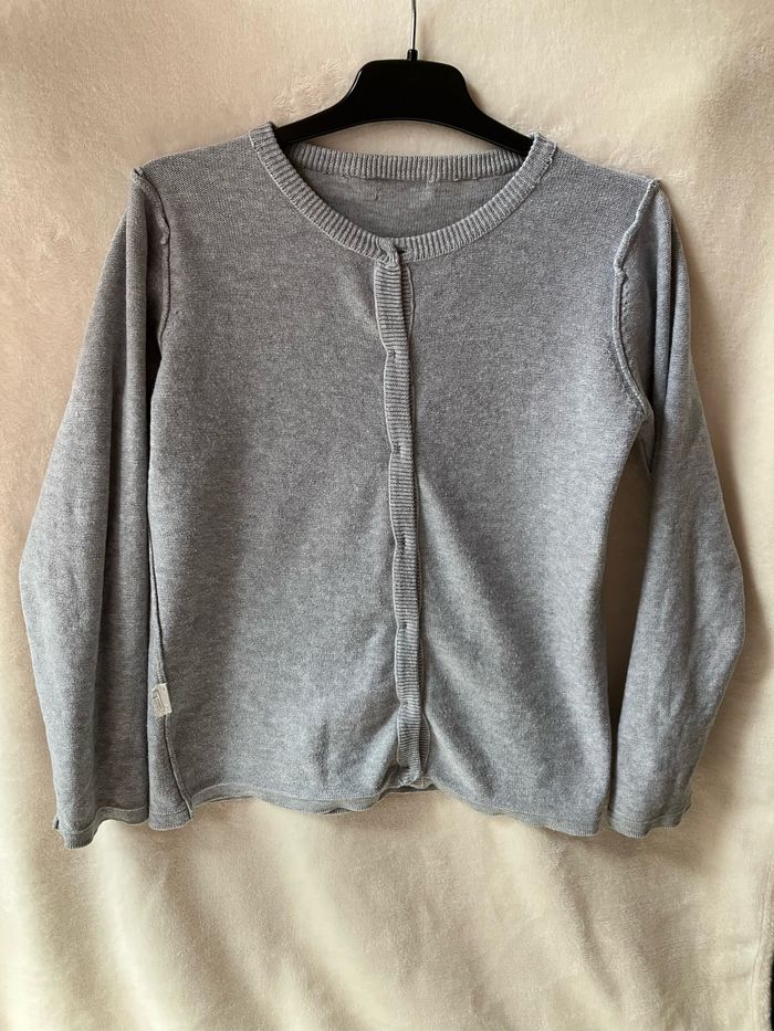 Gilet gris clair In Extenso 8 ans (1€50) - photo numéro 5