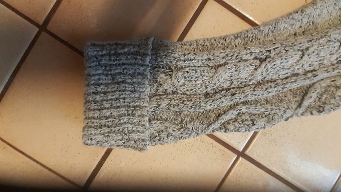 Veste grise chiné clair avec col montant - photo numéro 5