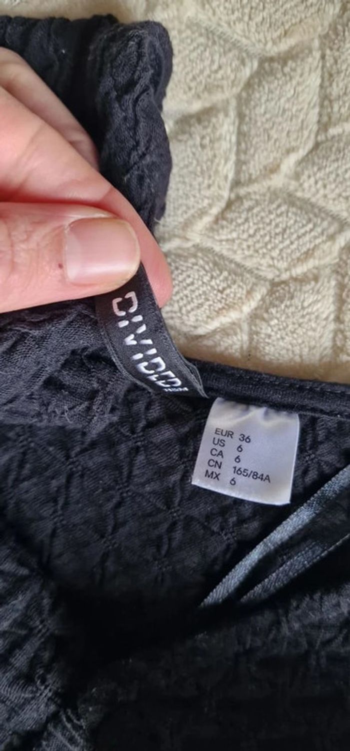Mini robe H&M divided noir dos échancré taille 36 - photo numéro 6