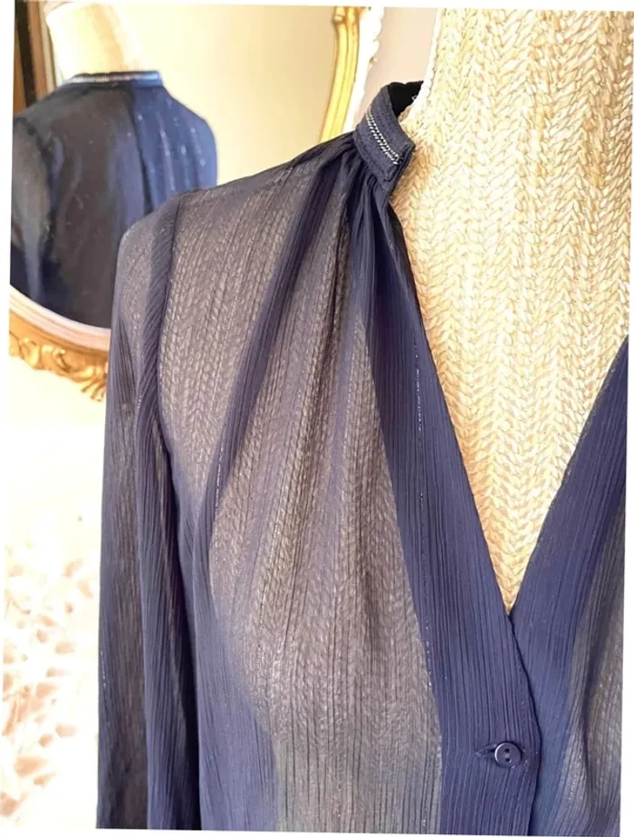 Sublime blouse chemise manche longue noir fluide Zara taille XS - photo numéro 12