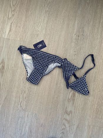 Maillot de bain bikini Okaidi taille 4 ans vichy blanc et bleu Neuf