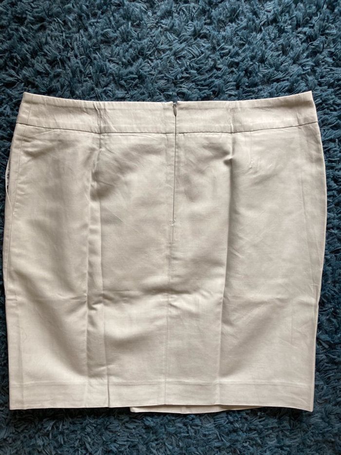 Jupe Droite (crayon courte) Cyrillus T.44 beige - photo numéro 5