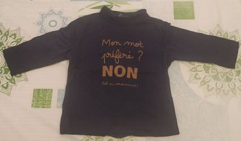 Sous pull message ,6 mois