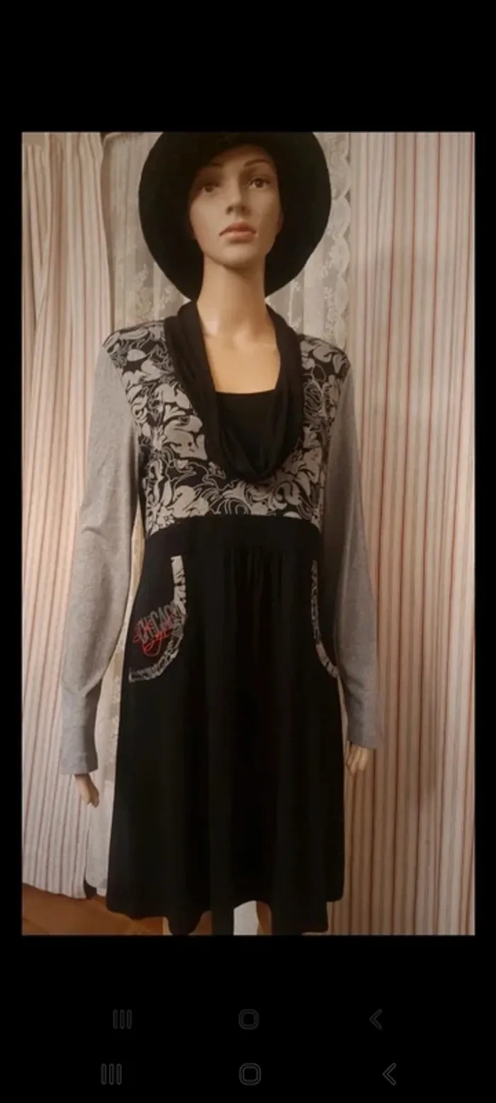 Jolie Robe Taifun noire et gris fr/be 42