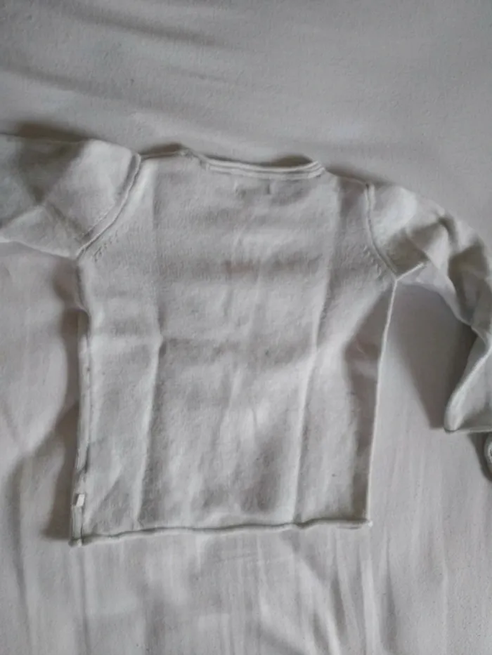 Pull Fille Blanc cassé 8 ans - photo numéro 2