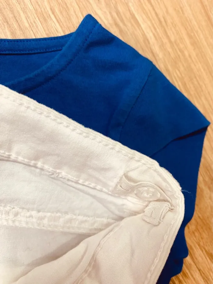 Taille 8 ans tenue 2 pièces fille Okaidi Orchestra bleue blanche * escargot * 🌸 - photo numéro 5